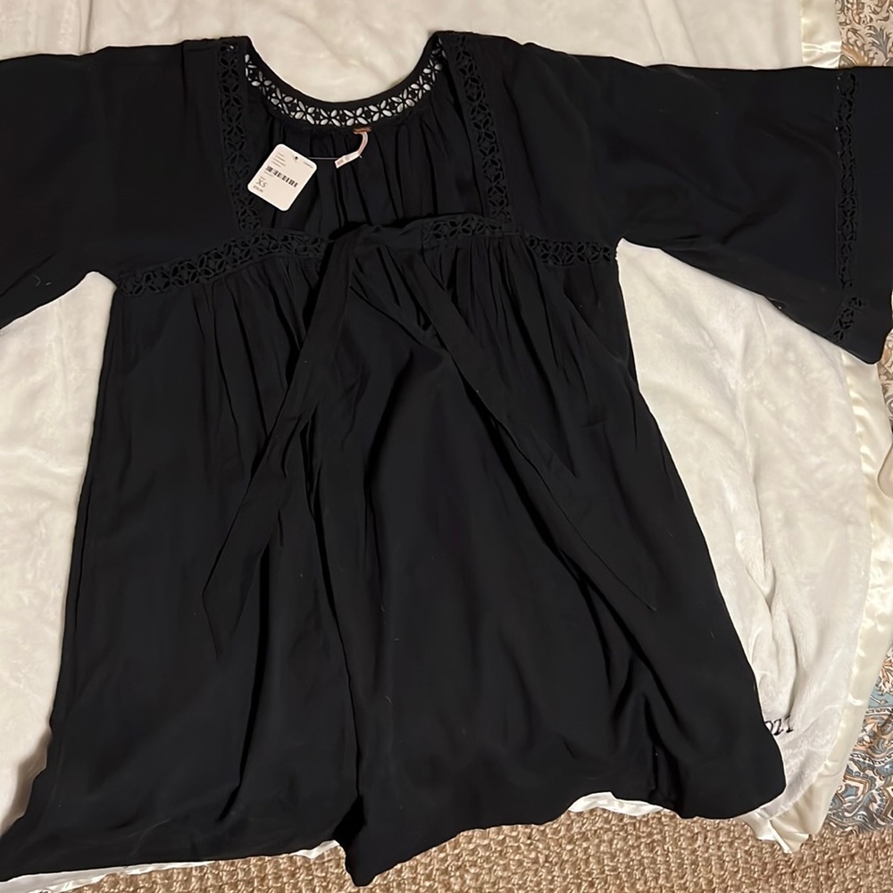 Free people black oversized tunic